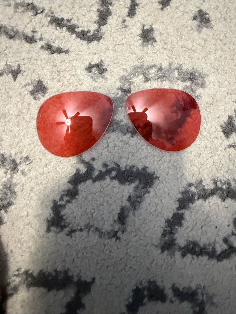 Red customize lens no priscription just uv red lens